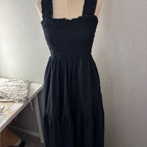 Abercrombie & Fitch Black ruffle Maxi Dress
